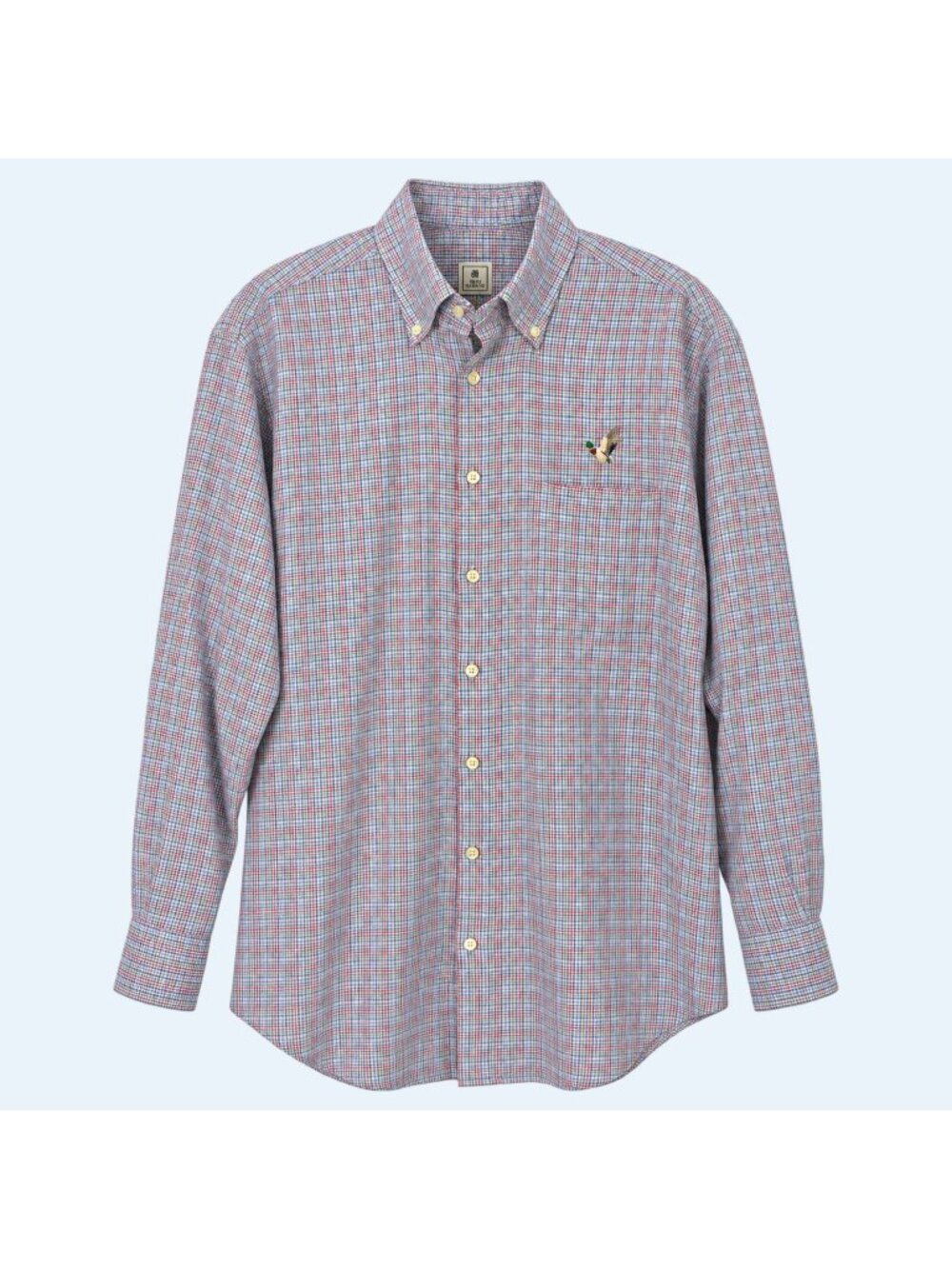 Peter Millar long sleeve button down plaid lavender cotton shirt size L